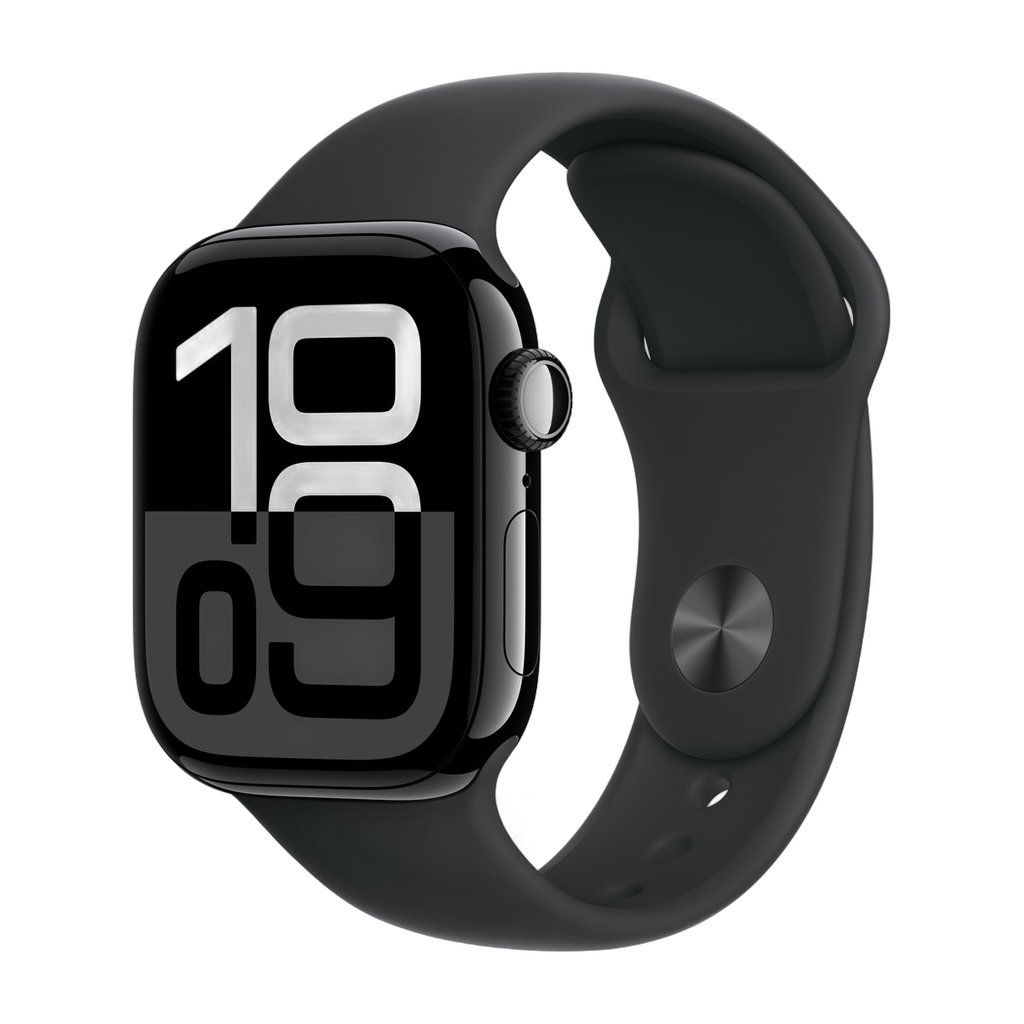 [195949563898] Apple Watch - Series 10 - 42mm - Bracelet Siliconne - Cellulaire (Noir)