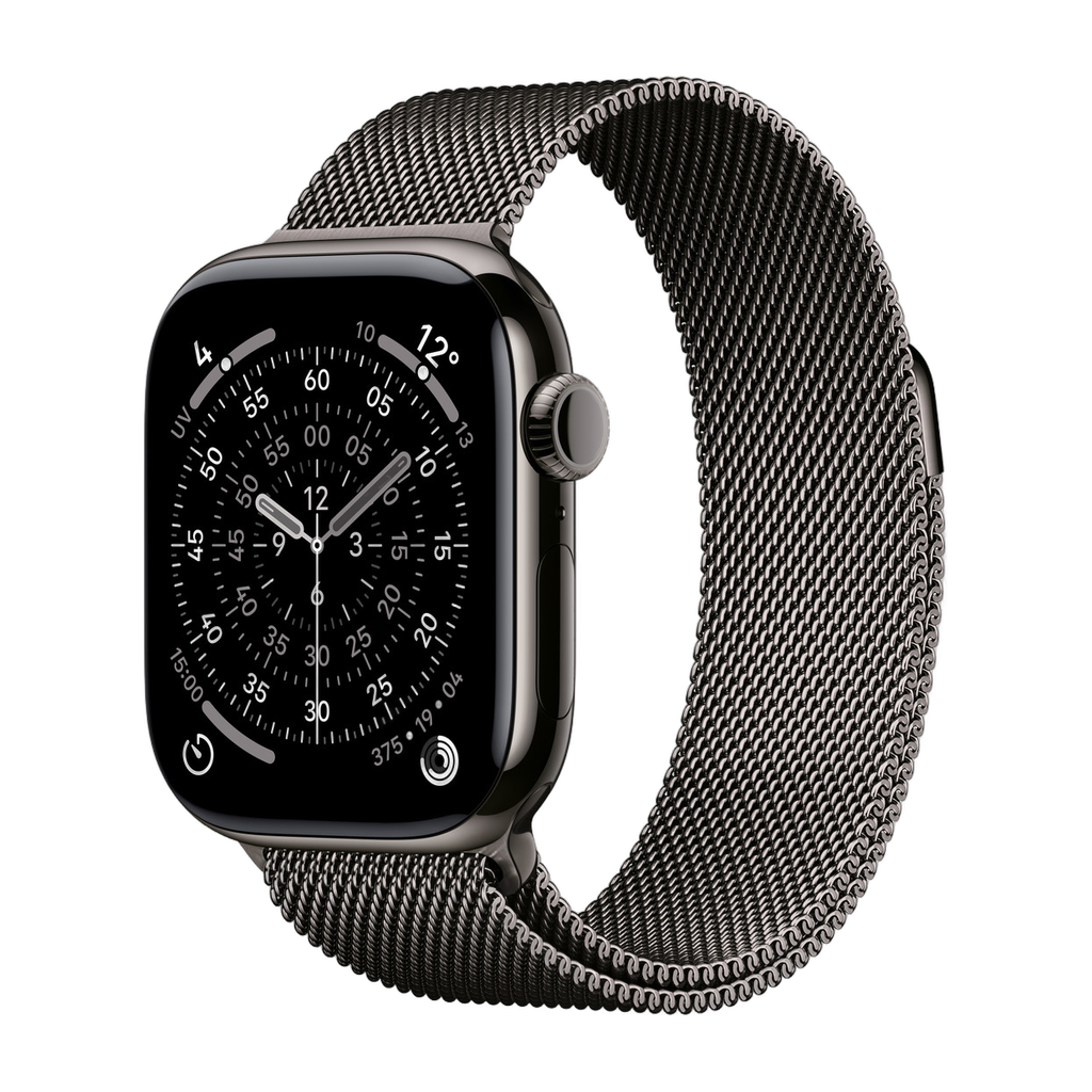 [195950629453] Apple Watch - Series 11 - 42mm - Bracelet milanais - Cellulaire (Gris)